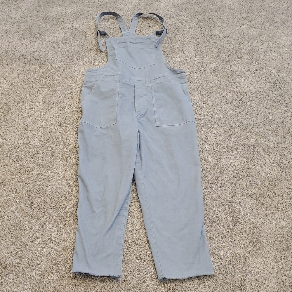 Aerie Light Blue Corduroy Overalls